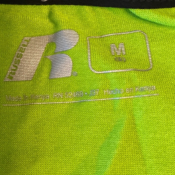Russell Athletic Men's Lime Green Short Sleeve Tee - Picture 3 of 5